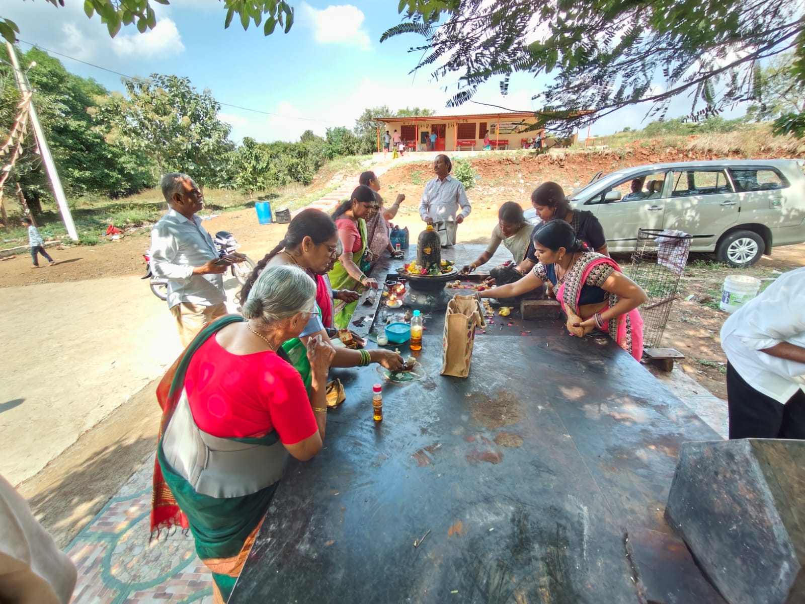 Kaartika Deepothsavam -1 at Bugga Ramalingeswara swamy temple on the occation of the of get-together party on 22-11-2023.